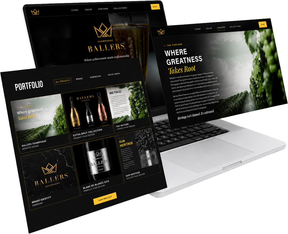 Ballers Champagne website design