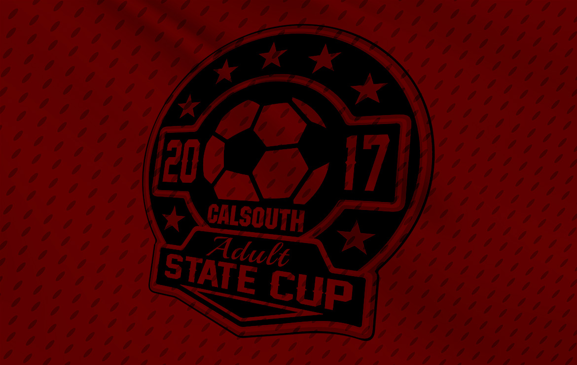 Logo design for Adult State Cup, red jersey background